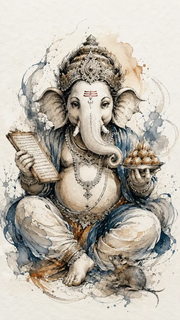 Ekadanta Ganapati traditional devotional artwork