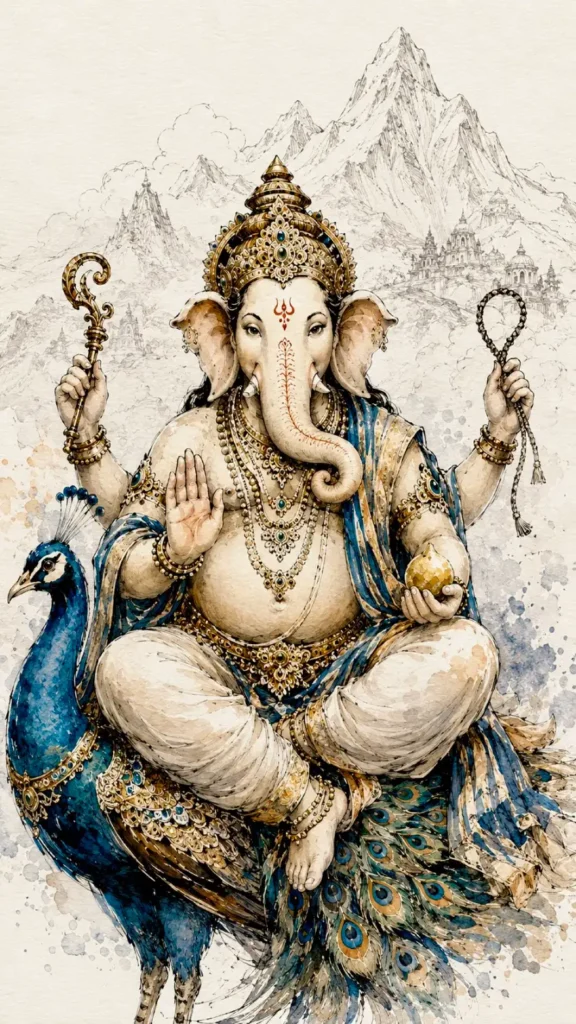 Vikata Ganapati traditional devotional art print
