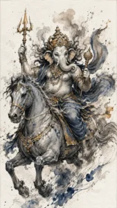 Dhumketu Ganapati traditional Indian devotional artwork