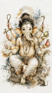 Taruna Ganapati youthful traditional devotional artwork