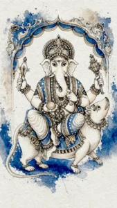Vijaya Ganapati traditional Indian devotional artwork