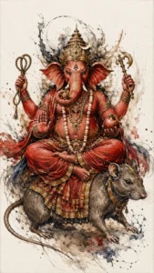 Ekakshara Ganapati traditional Indian artwork