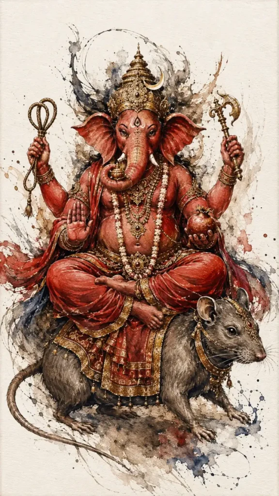Ekakshara Ganapati traditional Indian artwork