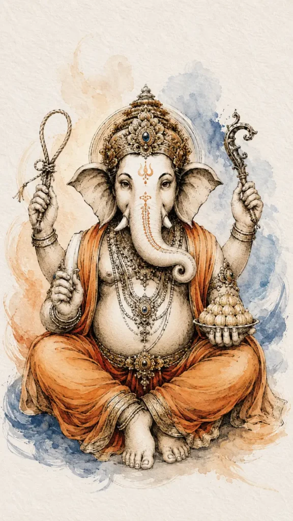 Rinamochana Ganapati traditional devotional artwork