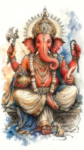 Dhundhi Ganapati traditional Indian artwork
